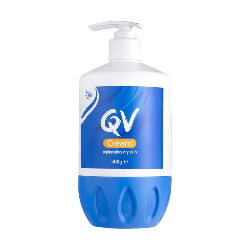 کرم مرطوب کننده و آبرسان کیو وی 500g replenishes dry skin